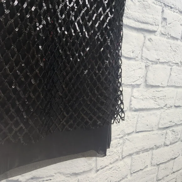 Anthropologie Sequin Netting Midi Skirt - Picture 6 of 9